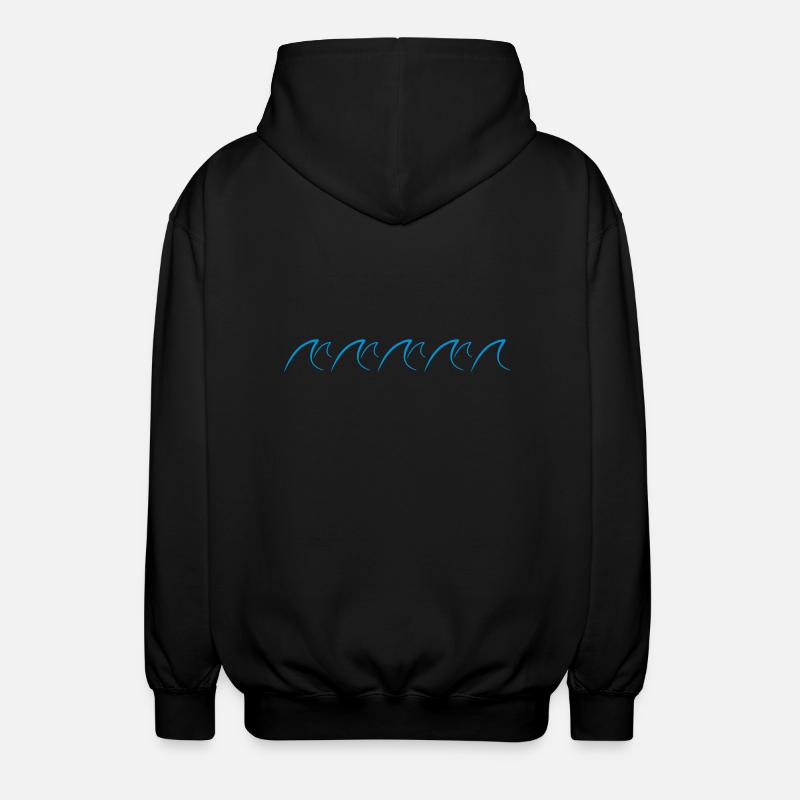 Waves Design - Unisex Kapuzenjacke - Schwarz