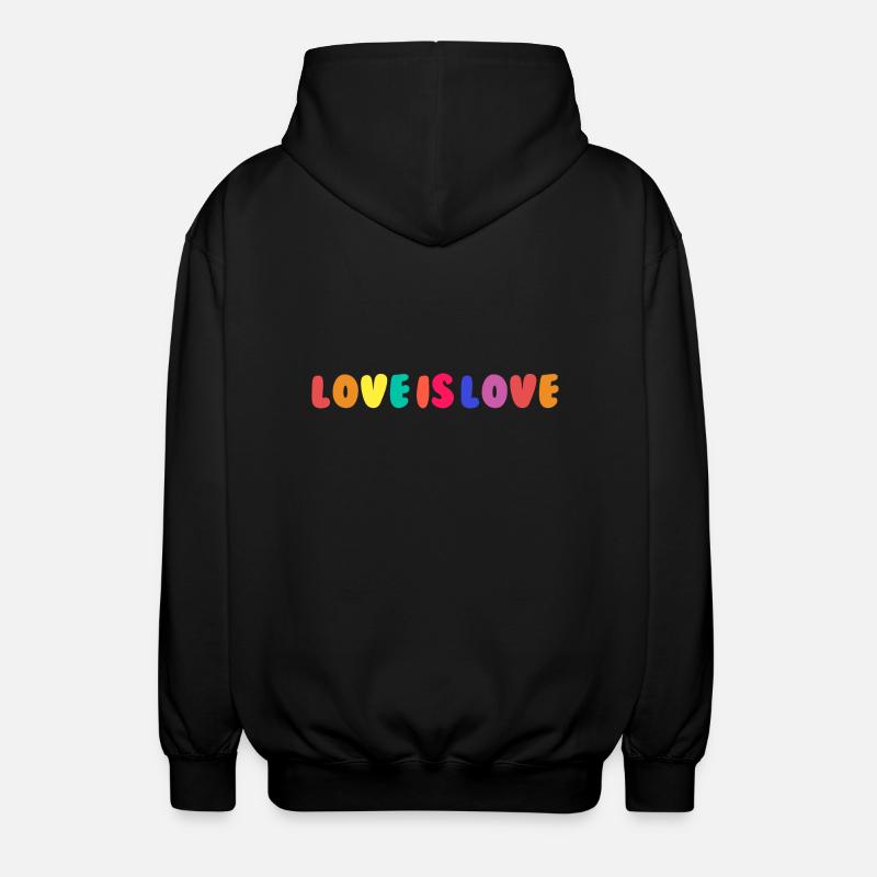 L’amour, c’est l’amour - Veste à capuche unisexe - noir