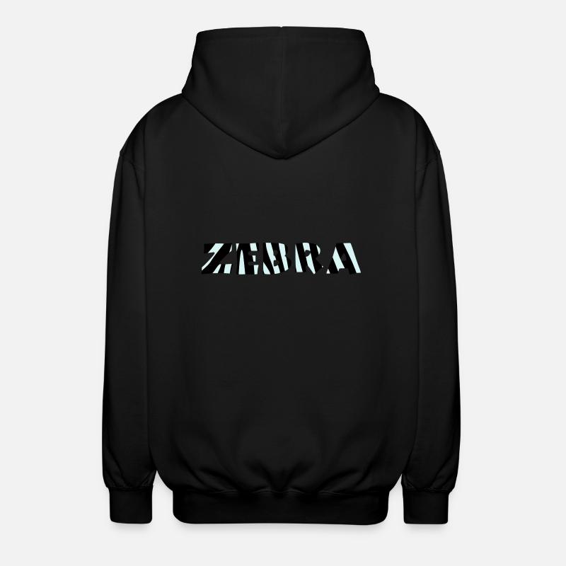 zebra - Unisex Kapuzenjacke - Schwarz