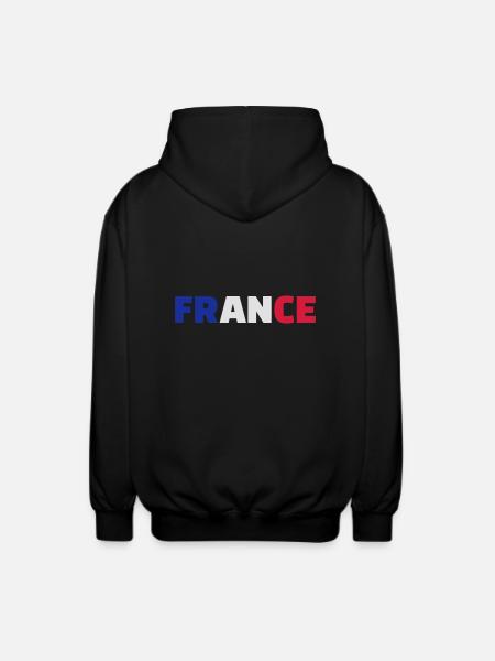 Frankreich - Unisex Kapuzenjacke - Schwarz