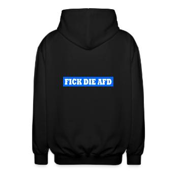 Fick die afd - Unisex Kapuzenjacke - Schwarz - Hinten - AI Model Male 185 light (185cm)