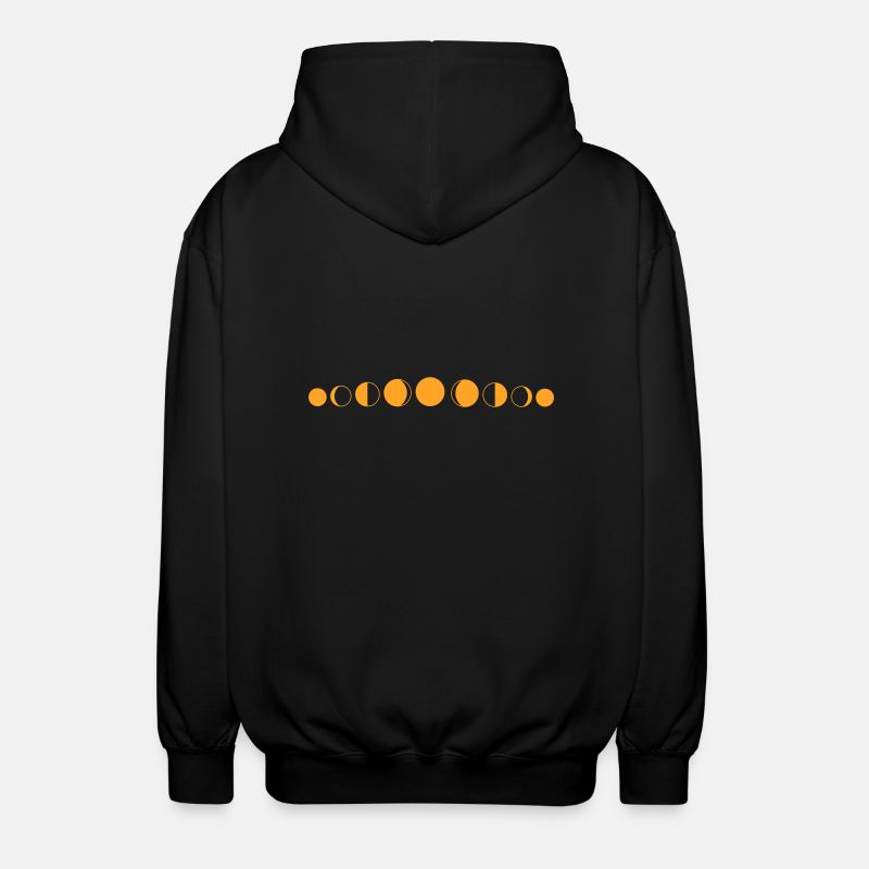 Mondphase - Unisex Kapuzenjacke - Schwarz