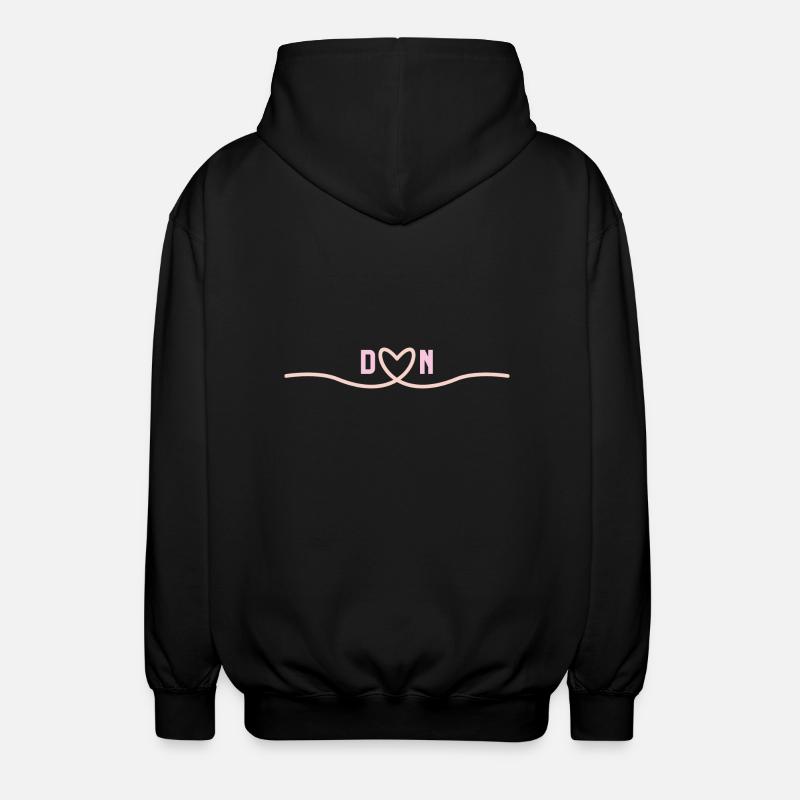 Liebe von D&N - Unisex Kapuzenjacke - Schwarz