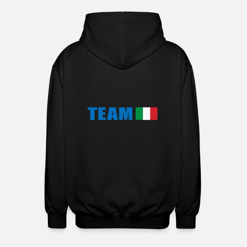 Support-Team Italien - Unisex Kapuzenjacke - Schwarz