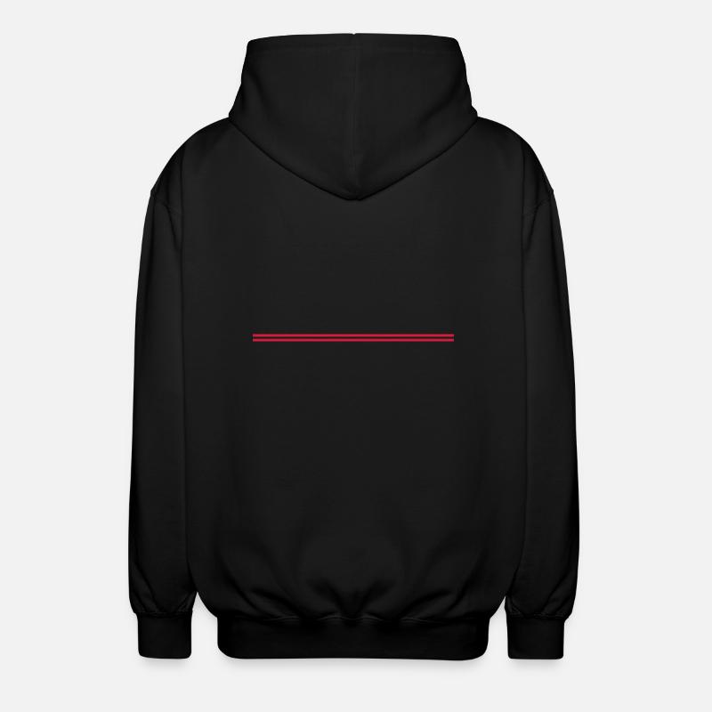 2 gleiche Striche - Unisex Kapuzenjacke - Schwarz