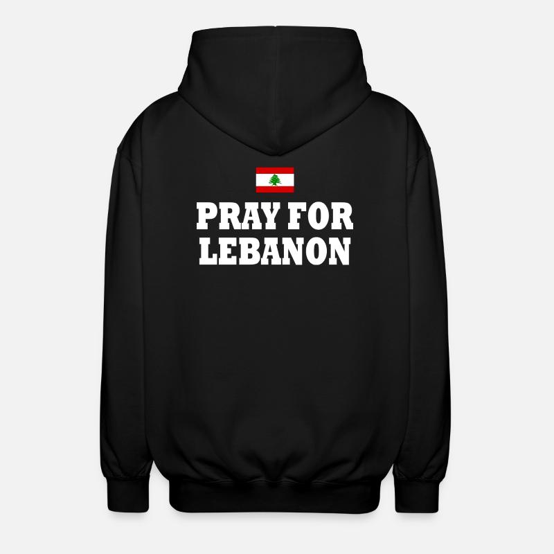 Pray for lebanon - libanon - Veste à capuche unisexe - noir