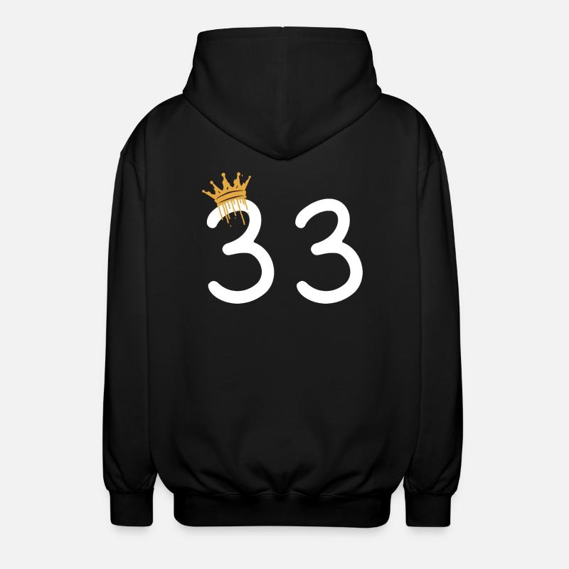 33 - Veste à capuche unisexe - noir