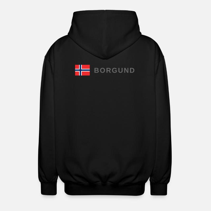 Borgund Norwegen - Unisex Kapuzenjacke - Schwarz