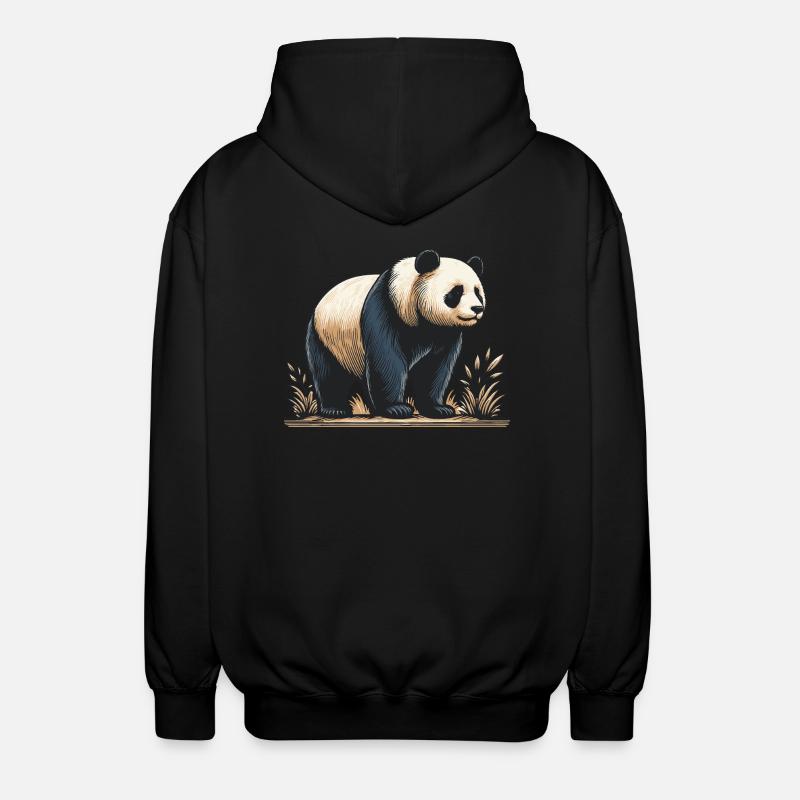 Panda - Veste à capuche unisexe - noir