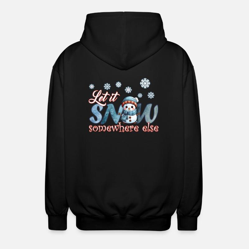 Let it snow - Unisex Kapuzenjacke - Schwarz