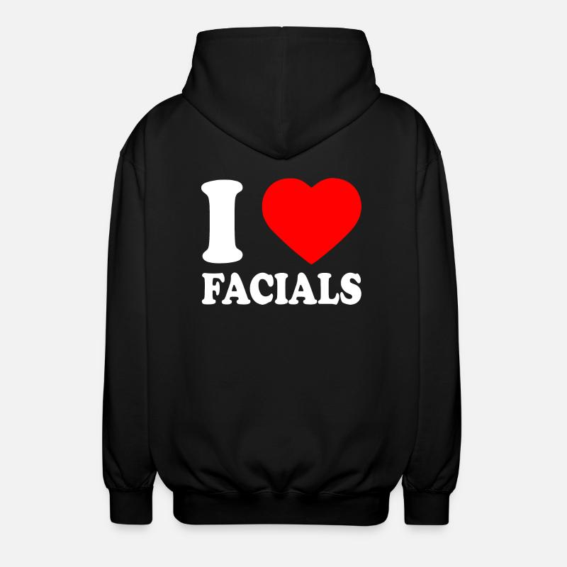 I love facials - Unisex Kapuzenjacke - Schwarz