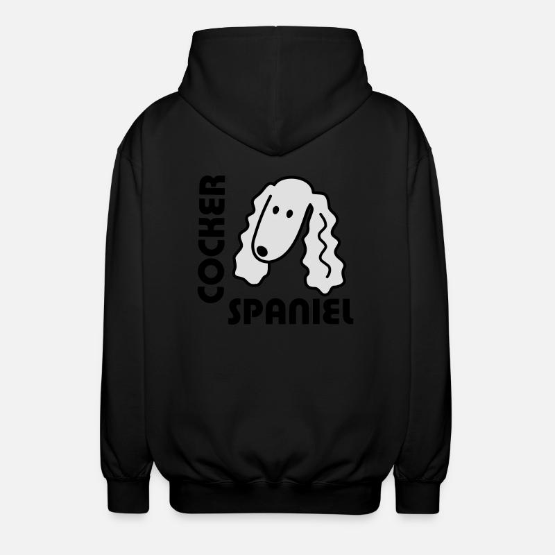 Cocker Spaniel - Unisex Hooded Jacket - black