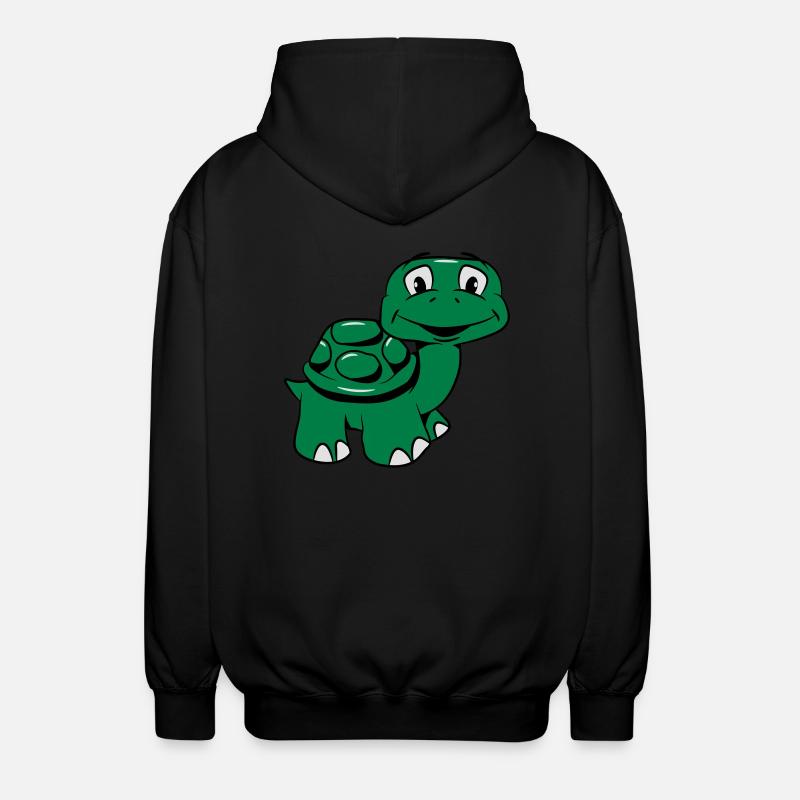 Turtle funny - Unisex Hooded Jacket - black