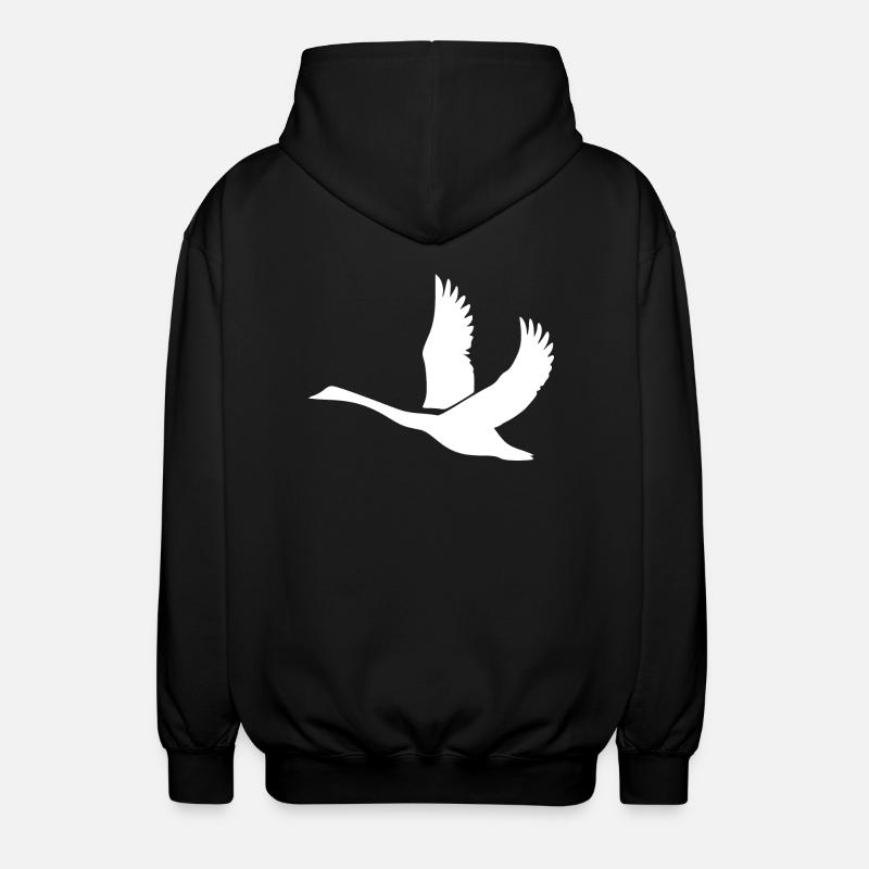 Cygne aux ailes énormes - Veste à capuche unisexe - noir