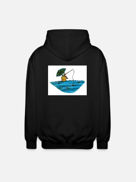Fish - Unisex Hooded Jacket - black