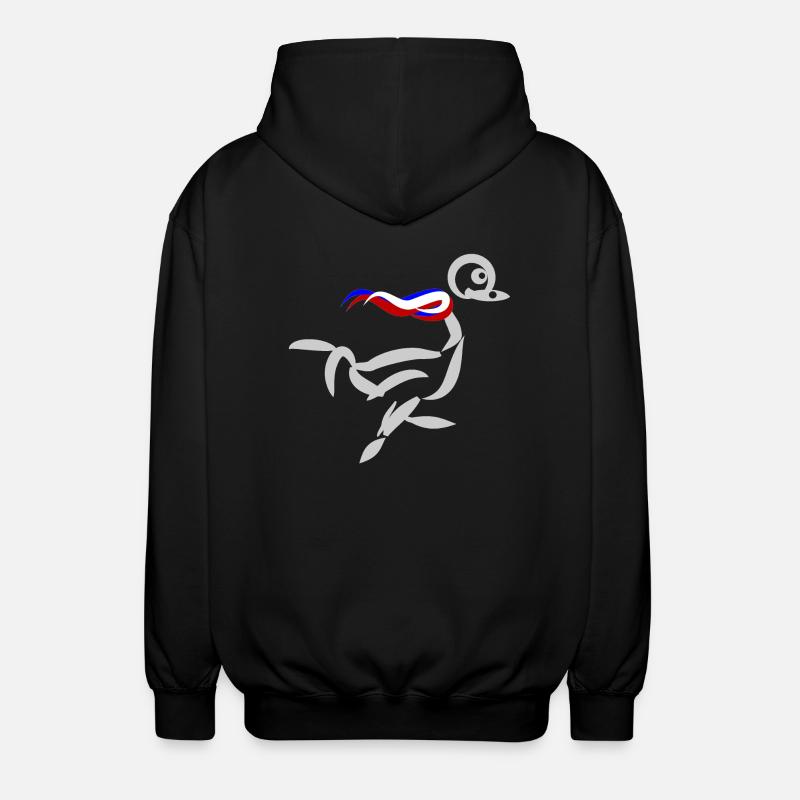 strauss grau - Unisex Kapuzenjacke - Schwarz