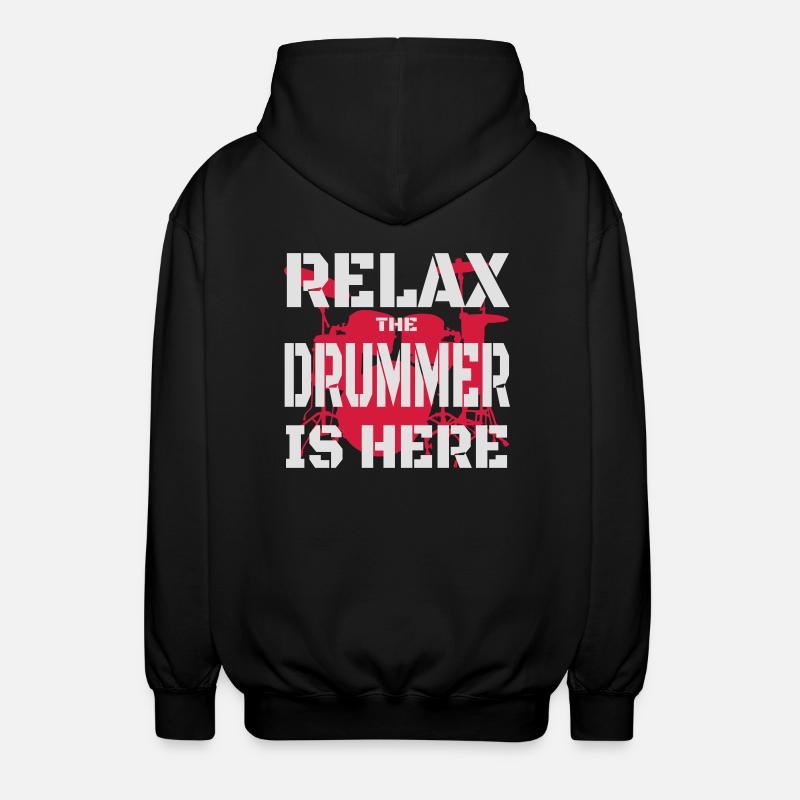 Relax Drummer 2 - Veste à capuche unisexe - noir