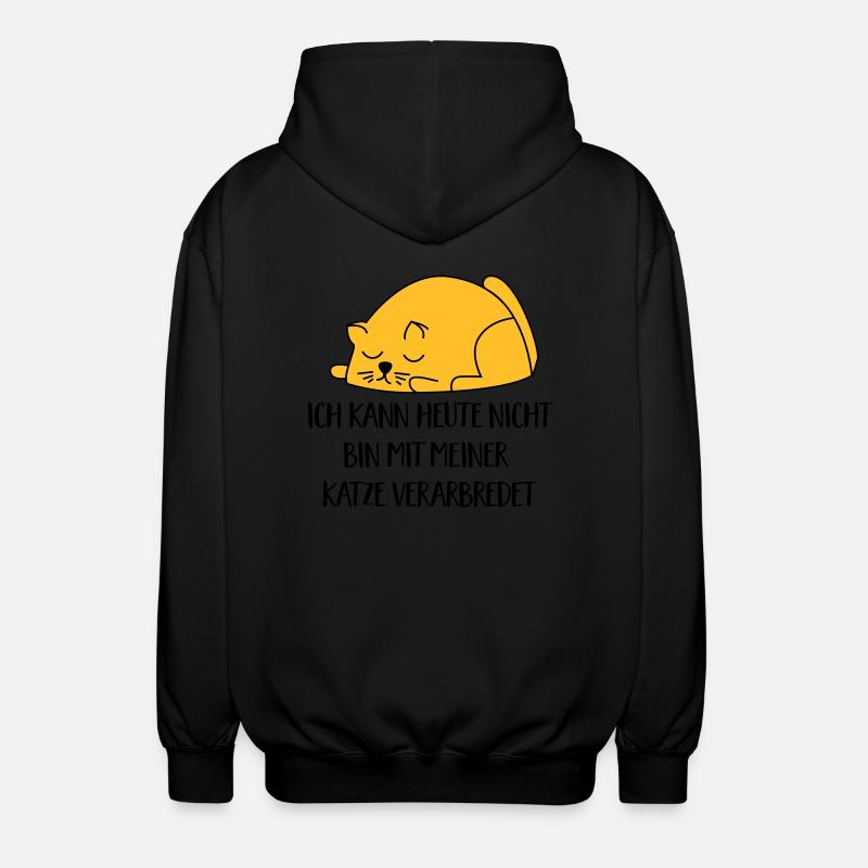 2541614 129996421 Katze - Unisex Kapuzenjacke - Schwarz