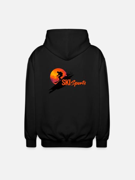 Ski Sports - Unisex Hooded Jacket - black