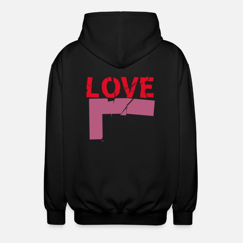 Love - Unisex Hooded Jacket - black