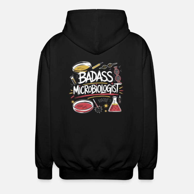 Science with passion - Unisex Hooded Jacket - black
