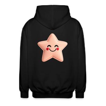 Sweet Star - Rose - Veste à capuche unisexe - noir - Dos - AI Model Male 185 light (185cm)