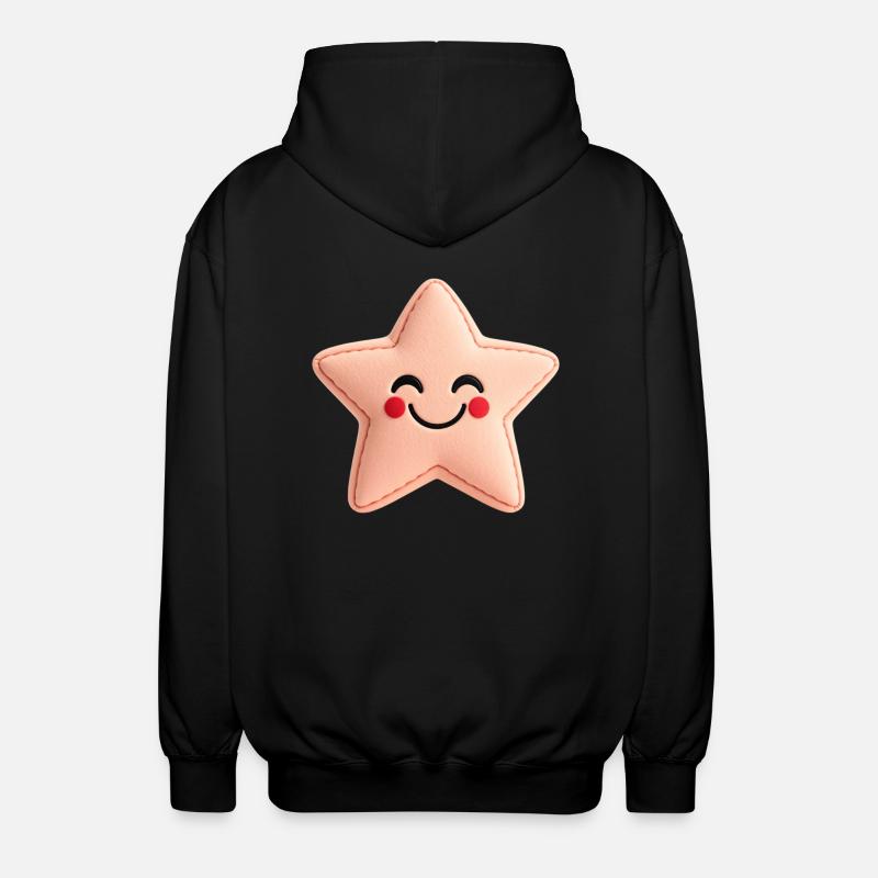 Sweet Star - Pink - Unisex Hooded Jacket - black