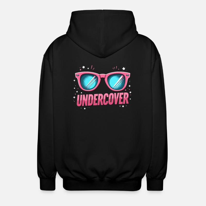 Undercover Speech - Sunglasses Design - Unisex Hooded Jacket - black