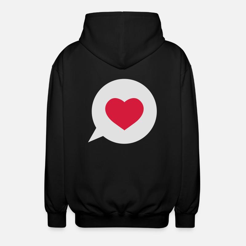 heart bubble - Unisex Hooded Jacket - black