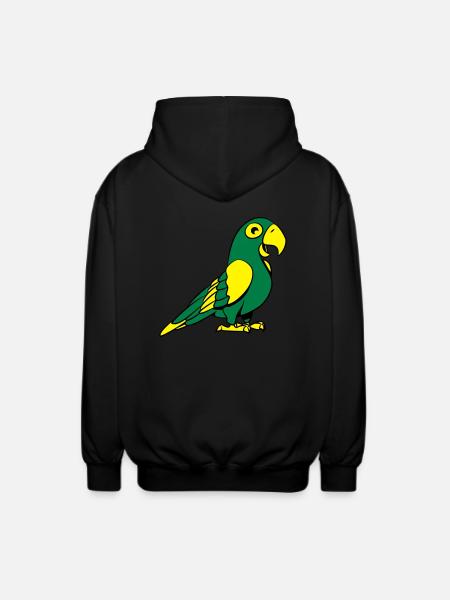 perroquet doux - Veste à capuche unisexe - noir