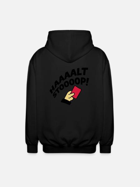 rote karte stop - Unisex Kapuzenjacke - Schwarz