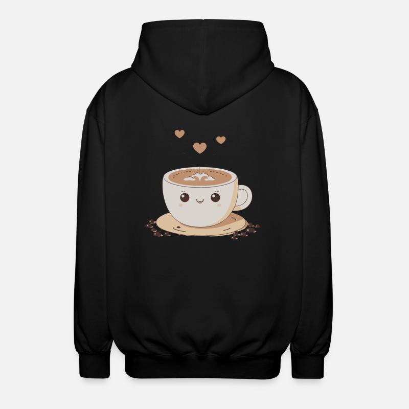 tasse de café sucré - Veste à capuche unisexe - noir