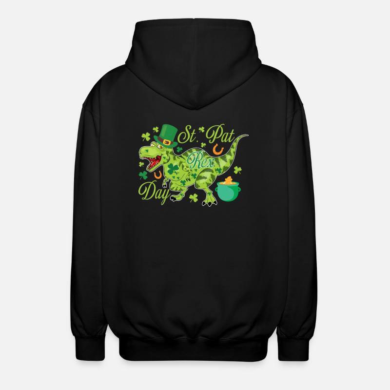T-Rex de la Saint-Patrick - Veste à capuche unisexe - noir