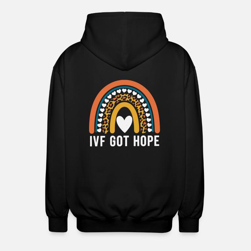 Hope through IVF - Unisex Hooded Jacket - black