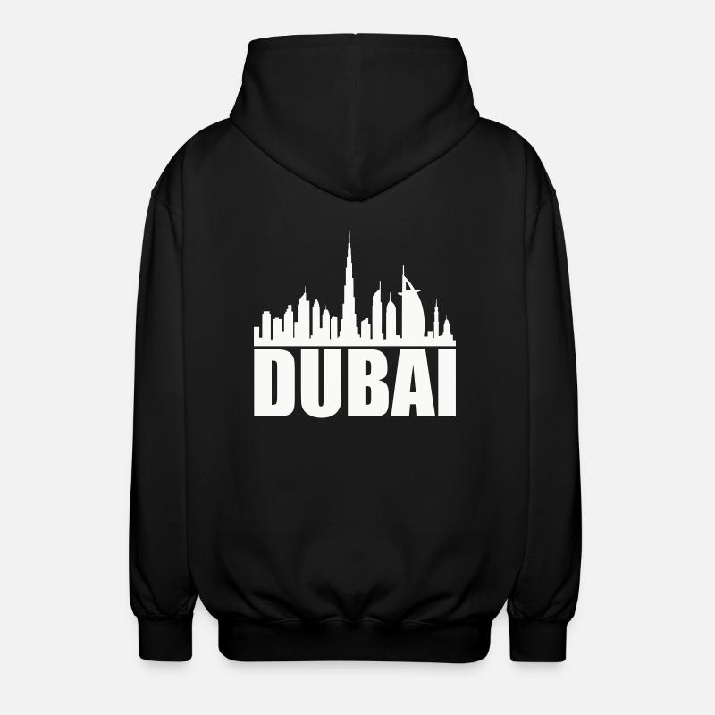 dubai skyline 1 - Unisex Kapuzenjacke - Schwarz