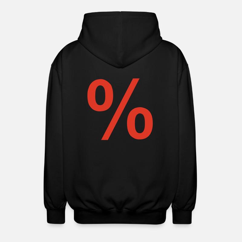 Pour cent - rabais - Veste à capuche unisexe - noir