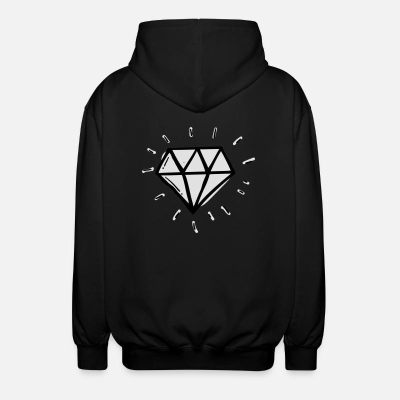 Diamant - Unisex Kapuzenjacke - Schwarz