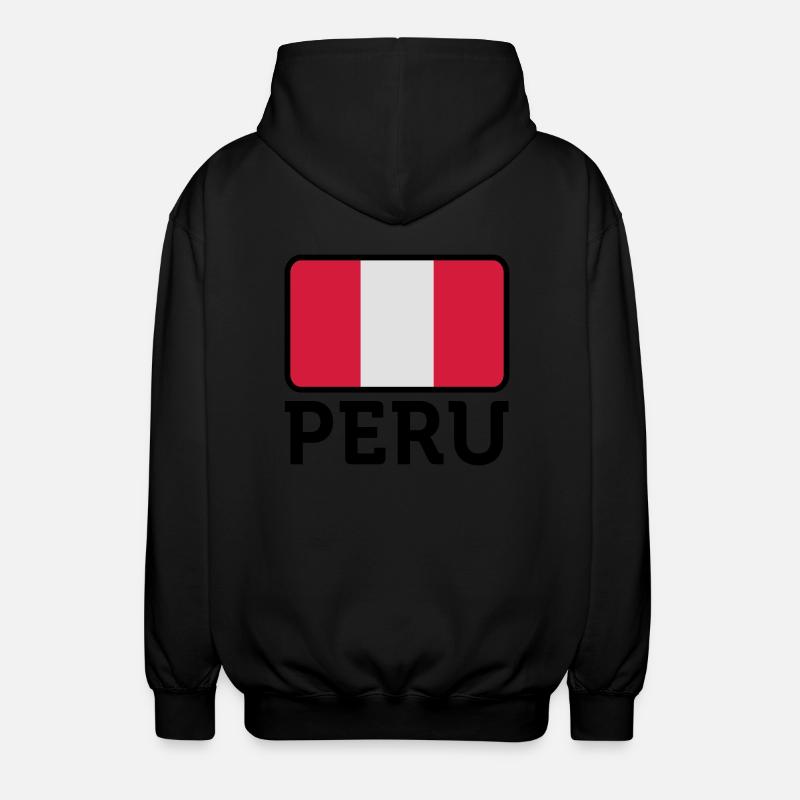 Drapeau national du Pérou - Veste à capuche unisexe - noir