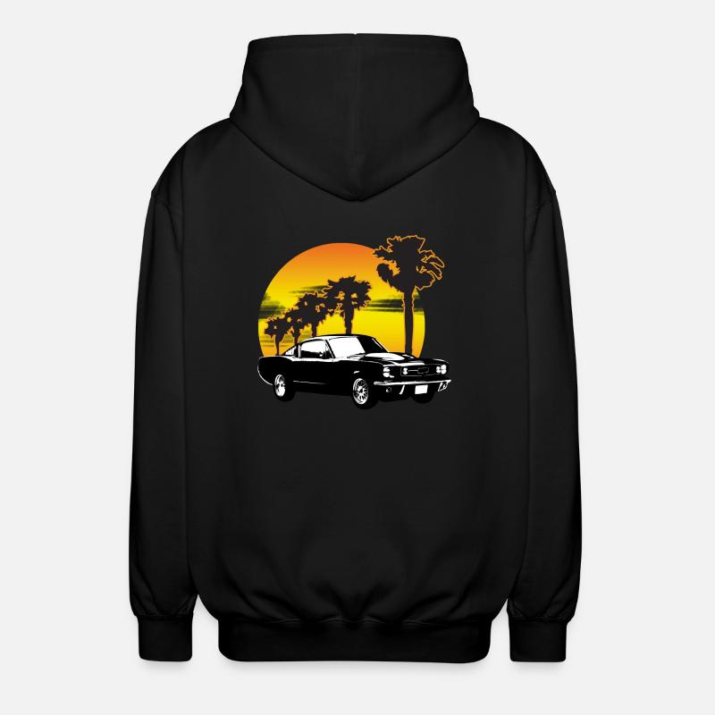 1965 Fastback _sunset - Unisex Kapuzenjacke - Schwarz