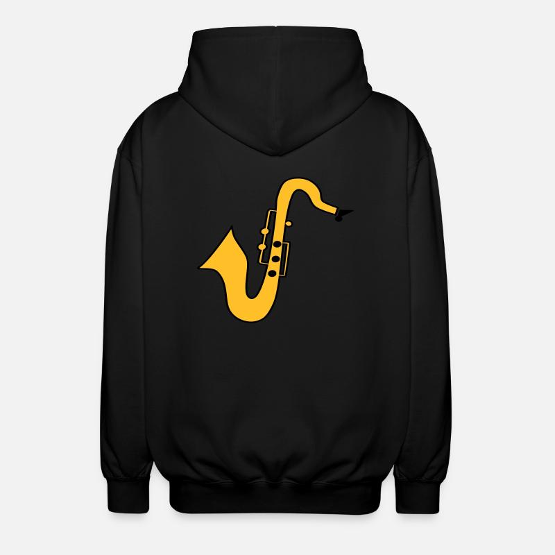Saxophone - Unisex Hooded Jacket - black