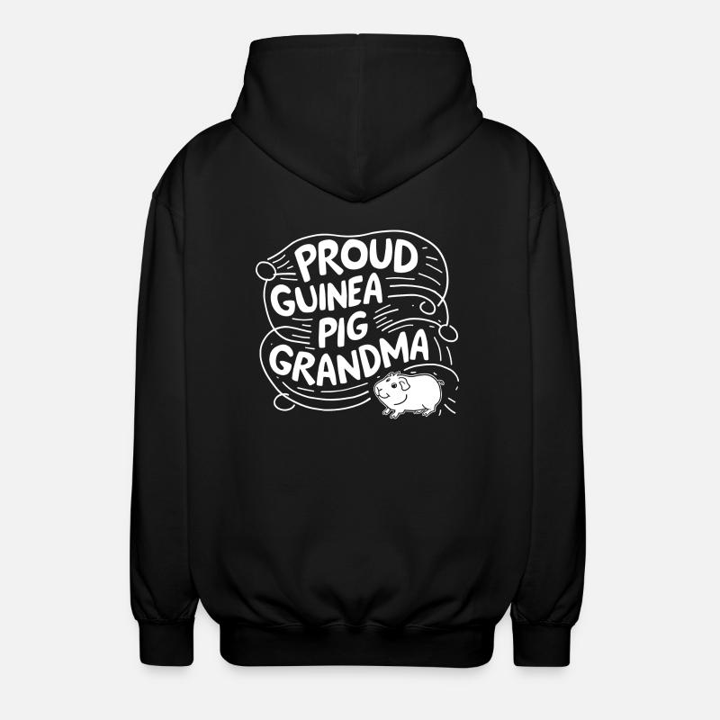 Fière grand-mère cochon d’Inde - Veste à capuche unisexe - noir