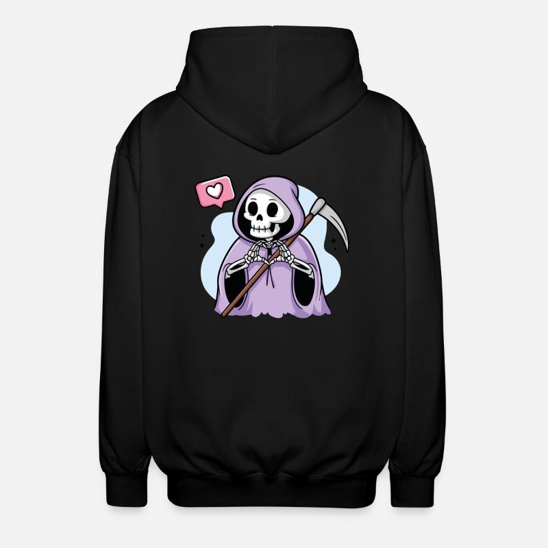 A Reaper's Romance tshirt - Unisex Hooded Jacket - black