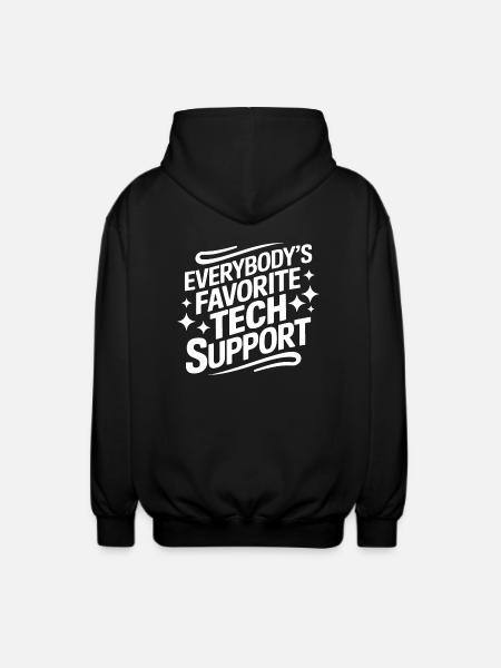 Technical Support Computer - Unisex Hooded Jacket - black