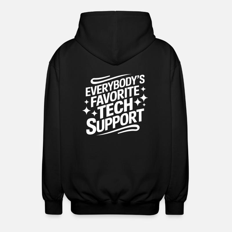 Technical Support Computer - Unisex Hooded Jacket - black