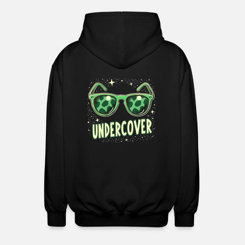 Undercover Speech - Sunglasses Design - Unisex Hooded Jacket - black