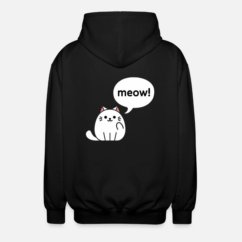 Miaou! - Chat Kawaii mignon - Veste à capuche unisexe - noir