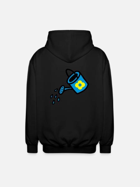 Watering Can 3 - Unisex Hooded Jacket - black