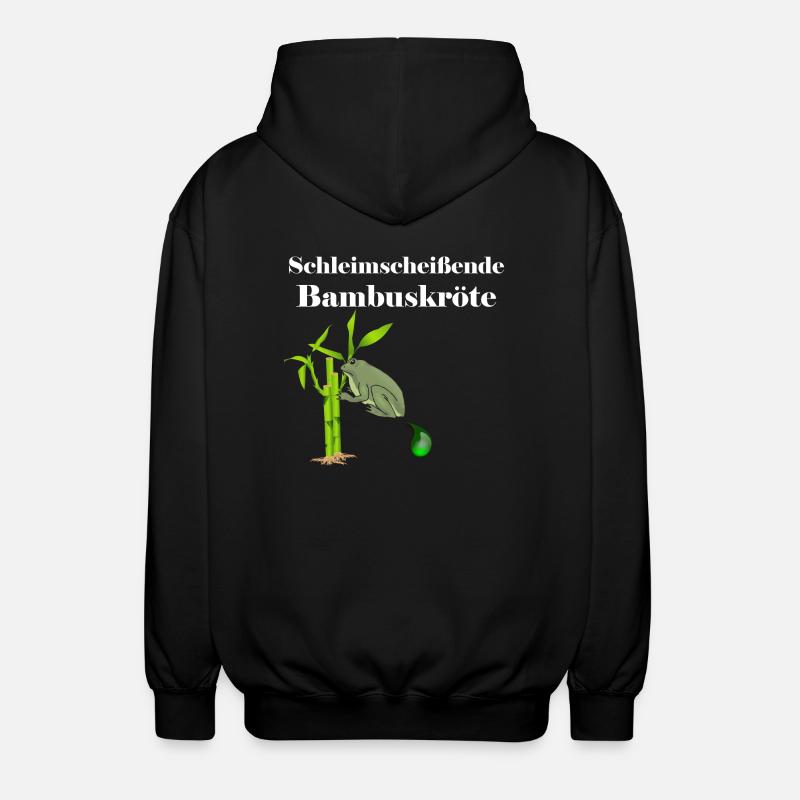 Schleimscheissende Bambuskröte | grenouille - Veste à capuche unisexe - noir