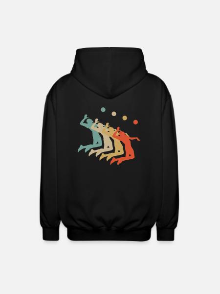 Retro Vintage Style Beach Volleyball Player - Luvjacka unisex - svart