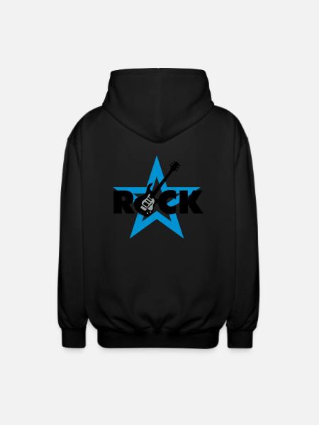 rock_star_042013_c_3c - Unisex Hooded Jacket - black